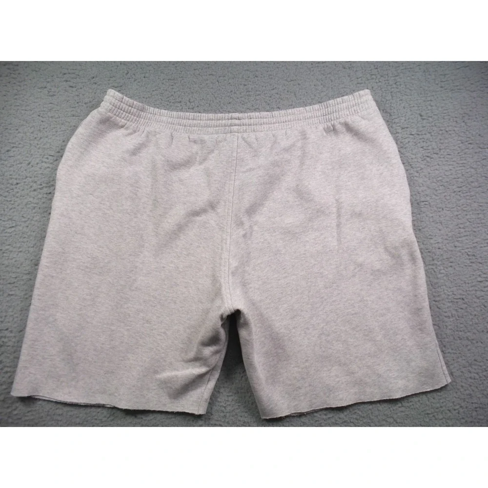 Vintage Adidas Sweat Shorts Mens Size‎ XL Gray Cut Off Zipped Pockets Drawstring